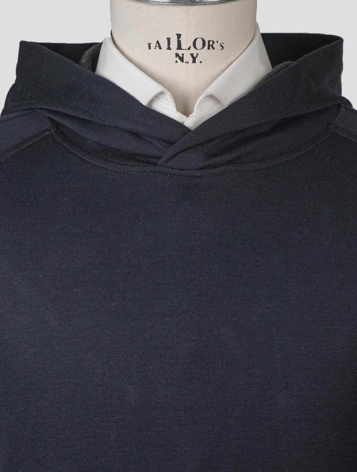 Isaia Blue Cotton Cashmere Silk Pa Sweater Hoodie