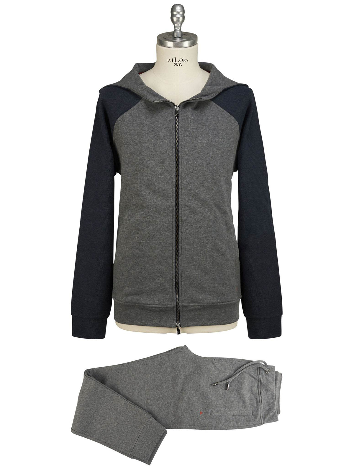 Isaia Isaia Blue Gray Cotton Pa Ea Tracksuit Gray / Blue 000