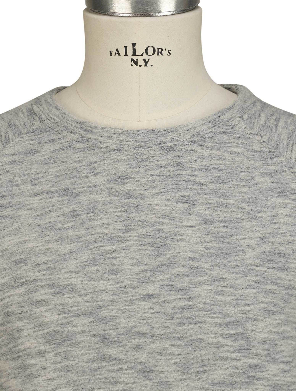 Isaia Gray Wool Sweater Crewneck