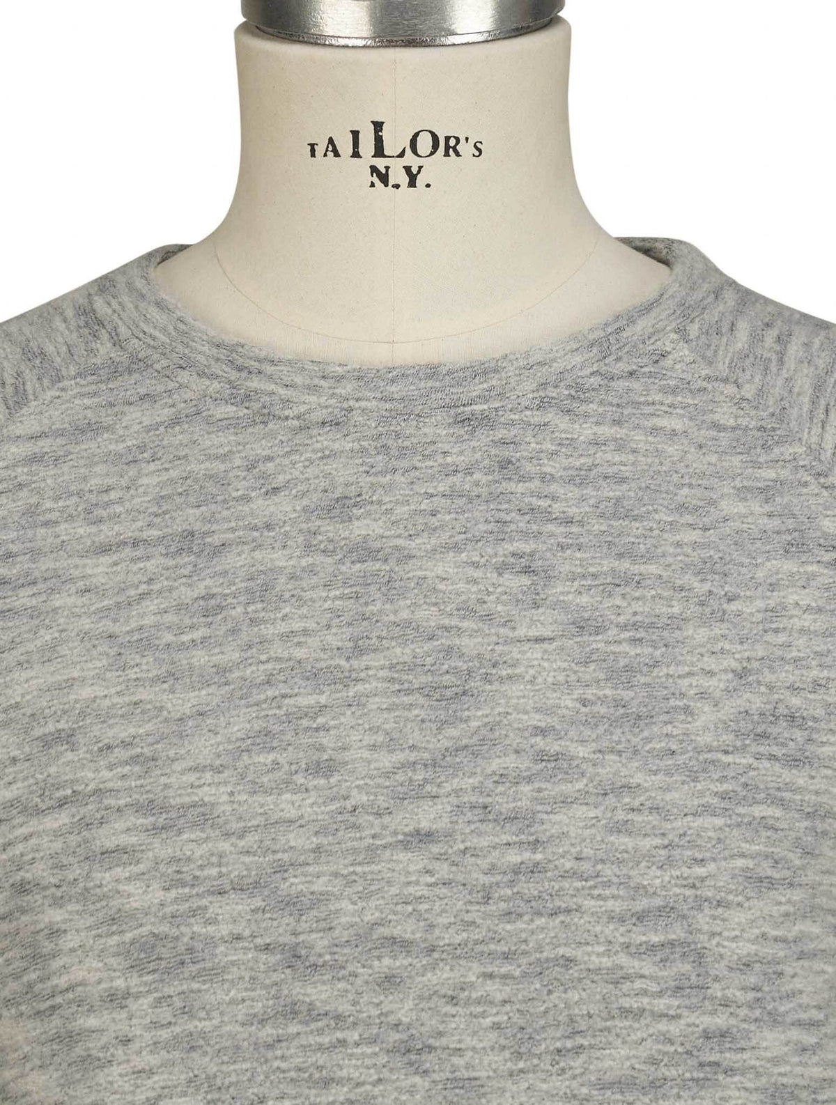 Isaia Gray Wool Sweater Crewneck