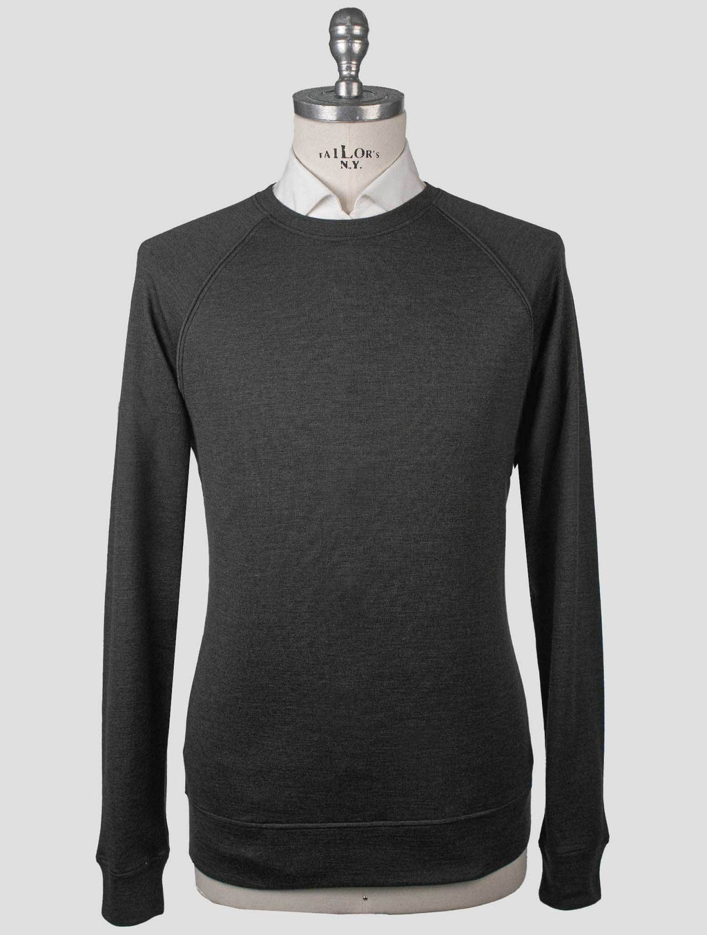 Isaia Green Cashmere Silk Sweater Crewneck