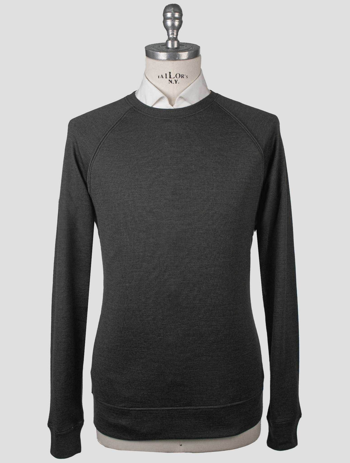 Isaia Green Cashmere Silk Sweater Crewneck
