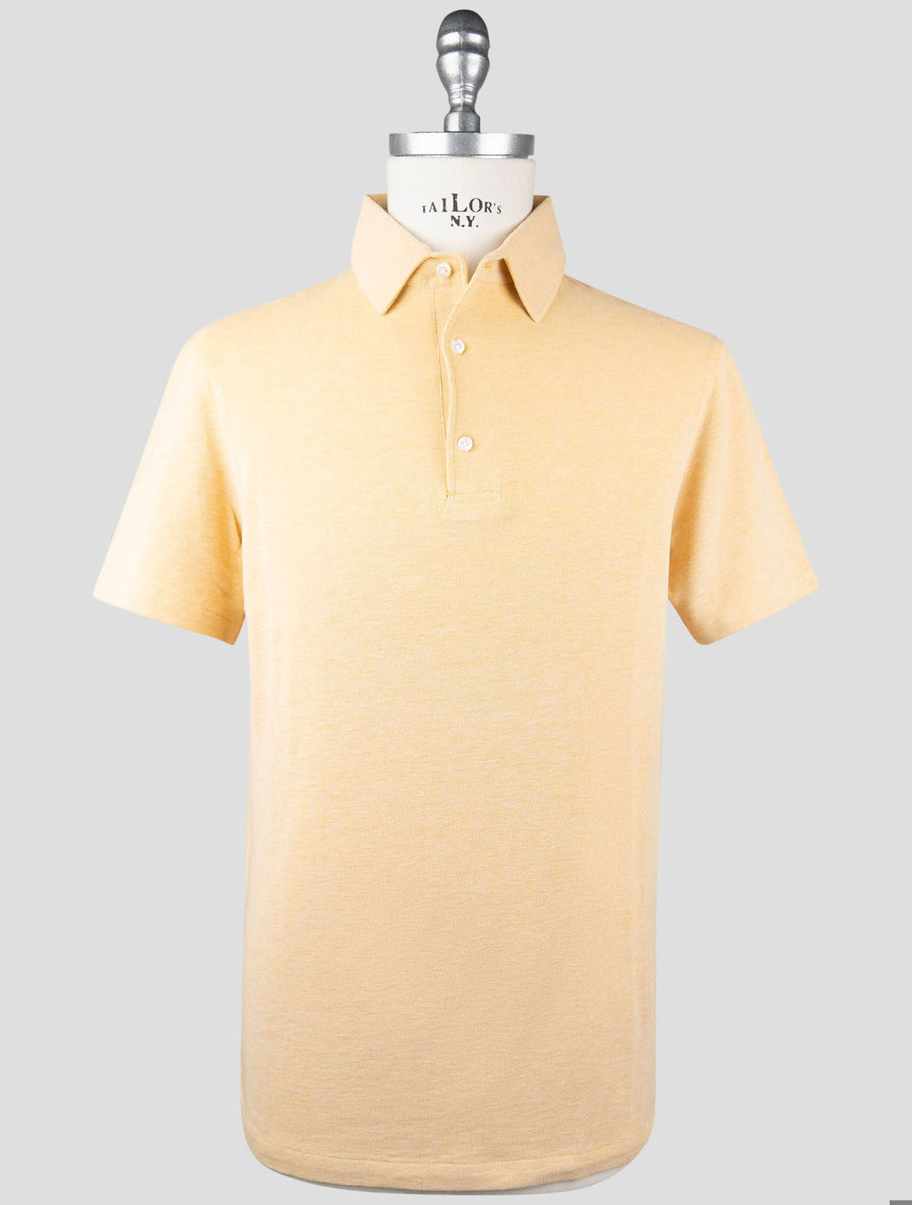 Isaia Yellow Cotton Polo