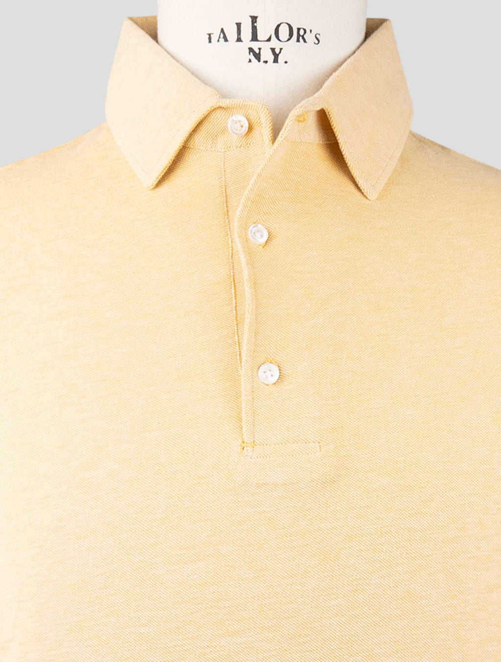 Isaia Yellow Cotton Polo