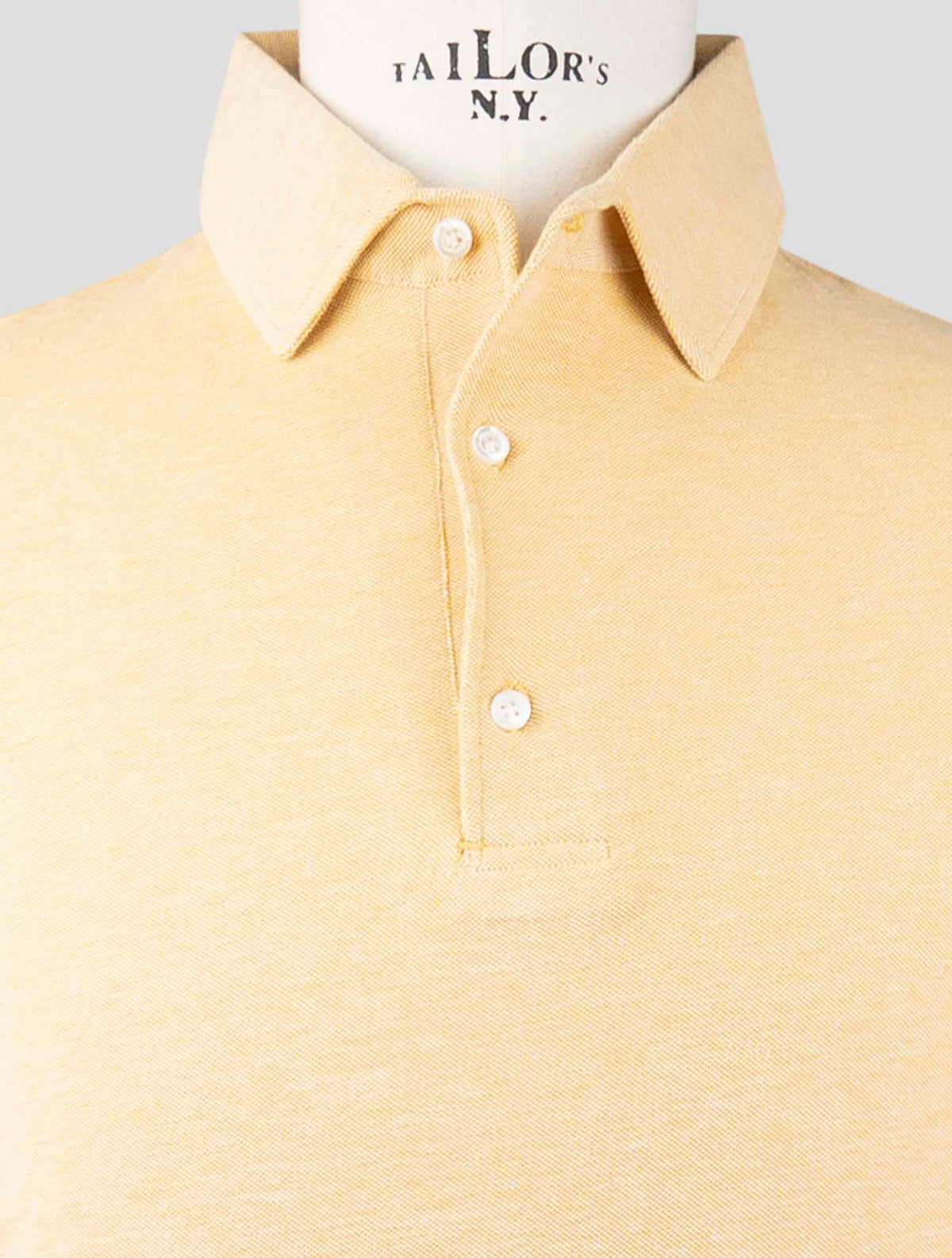 Isaia Yellow Cotton Polo