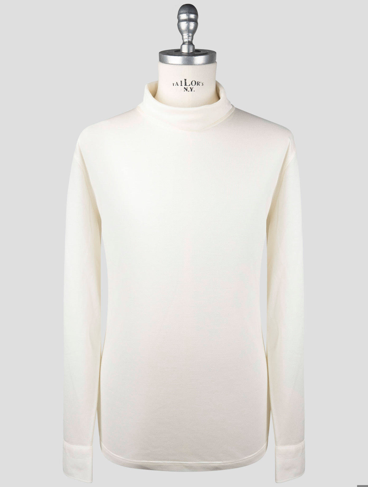 Isaia White Wool Sweater Turtleneck