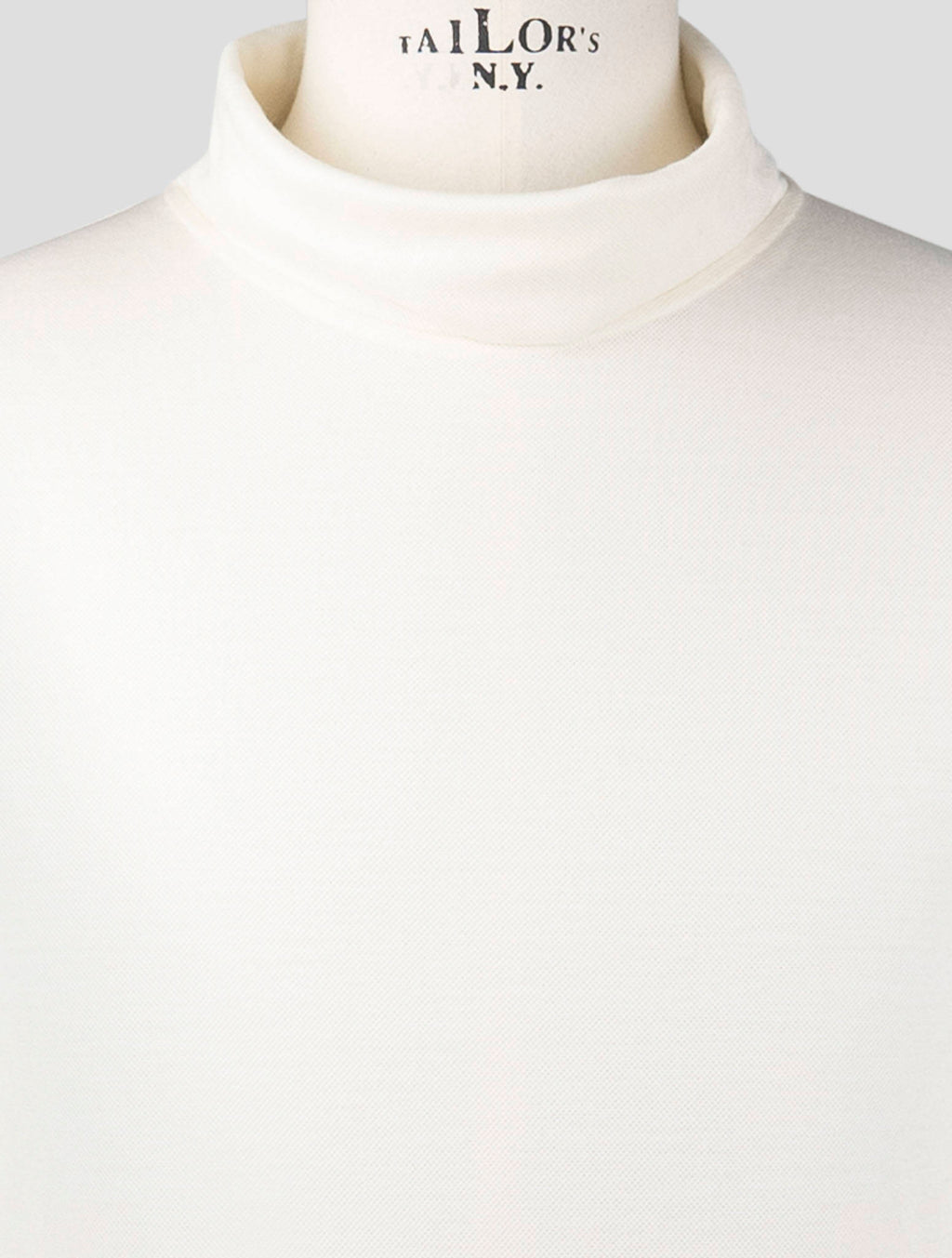 Isaia White Wool Sweater Turtleneck