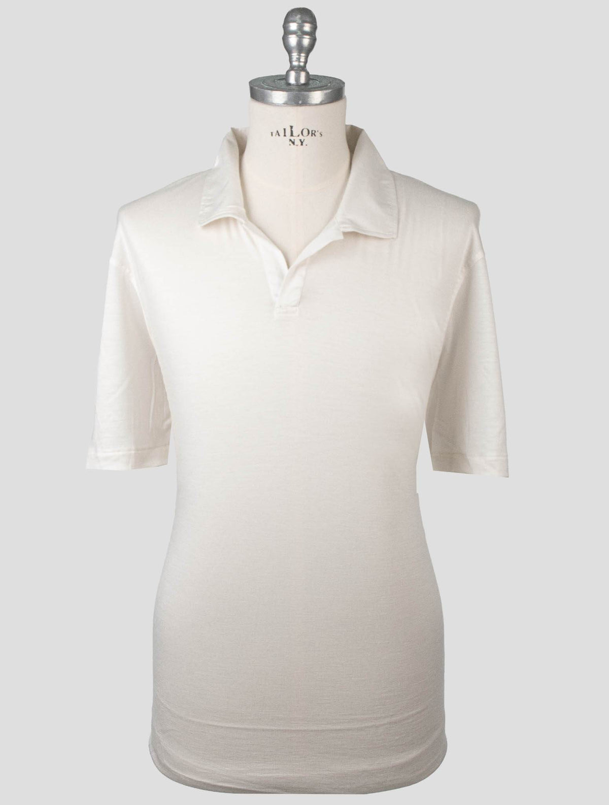 Isaia White Cashmere Silk Polo