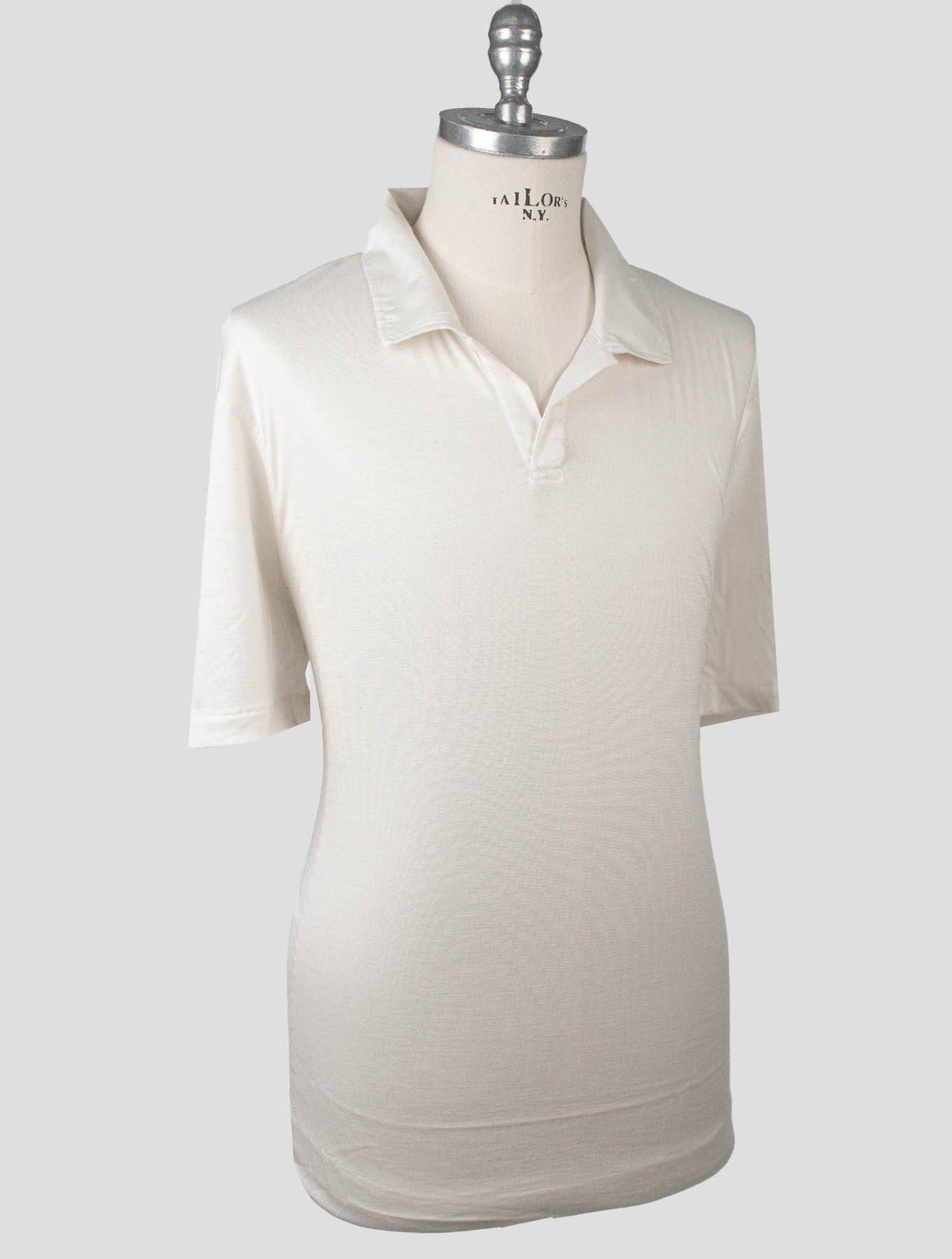 Isaia Isaia White Cashmere Silk Polo White 001