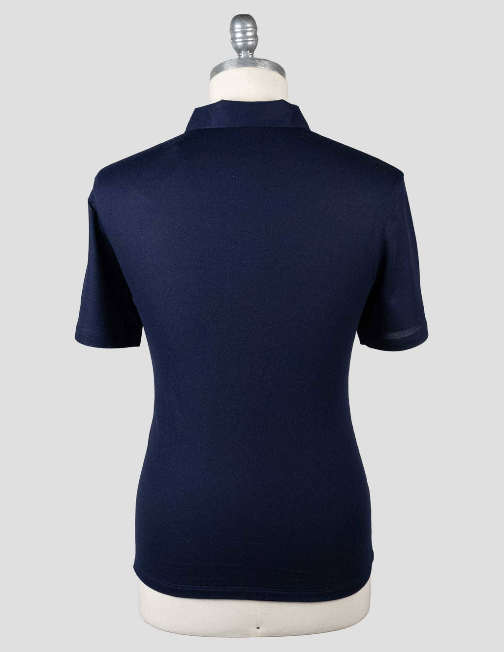 Isaia Blue Wool Sweater Half Zip IMY4