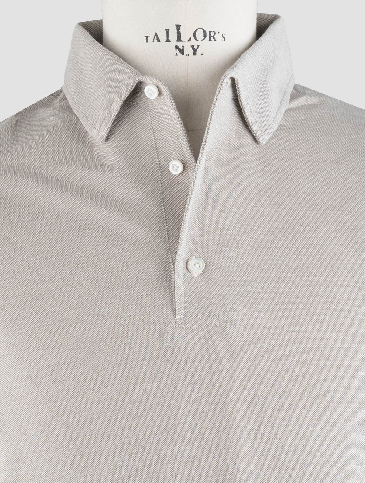 Isaia Beige Cotton Polo