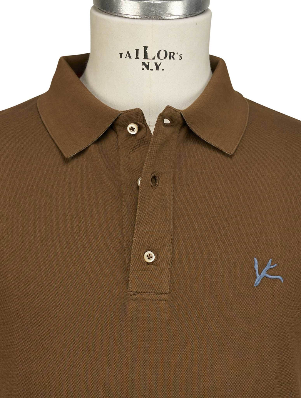 Isaia Brown Cotton Polo