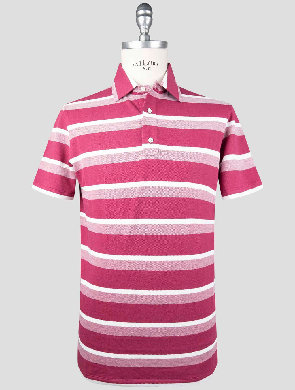 Isaia Isaia Violet White Cotton Polo Violet / White 000