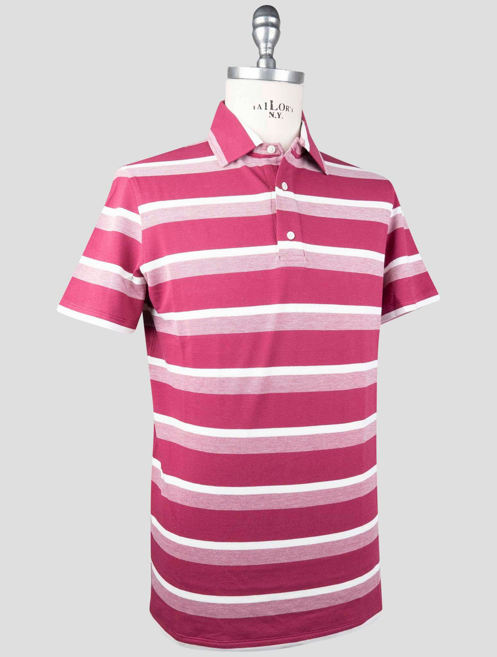 Isaia Isaia Violet White Cotton Polo Violet / White 001
