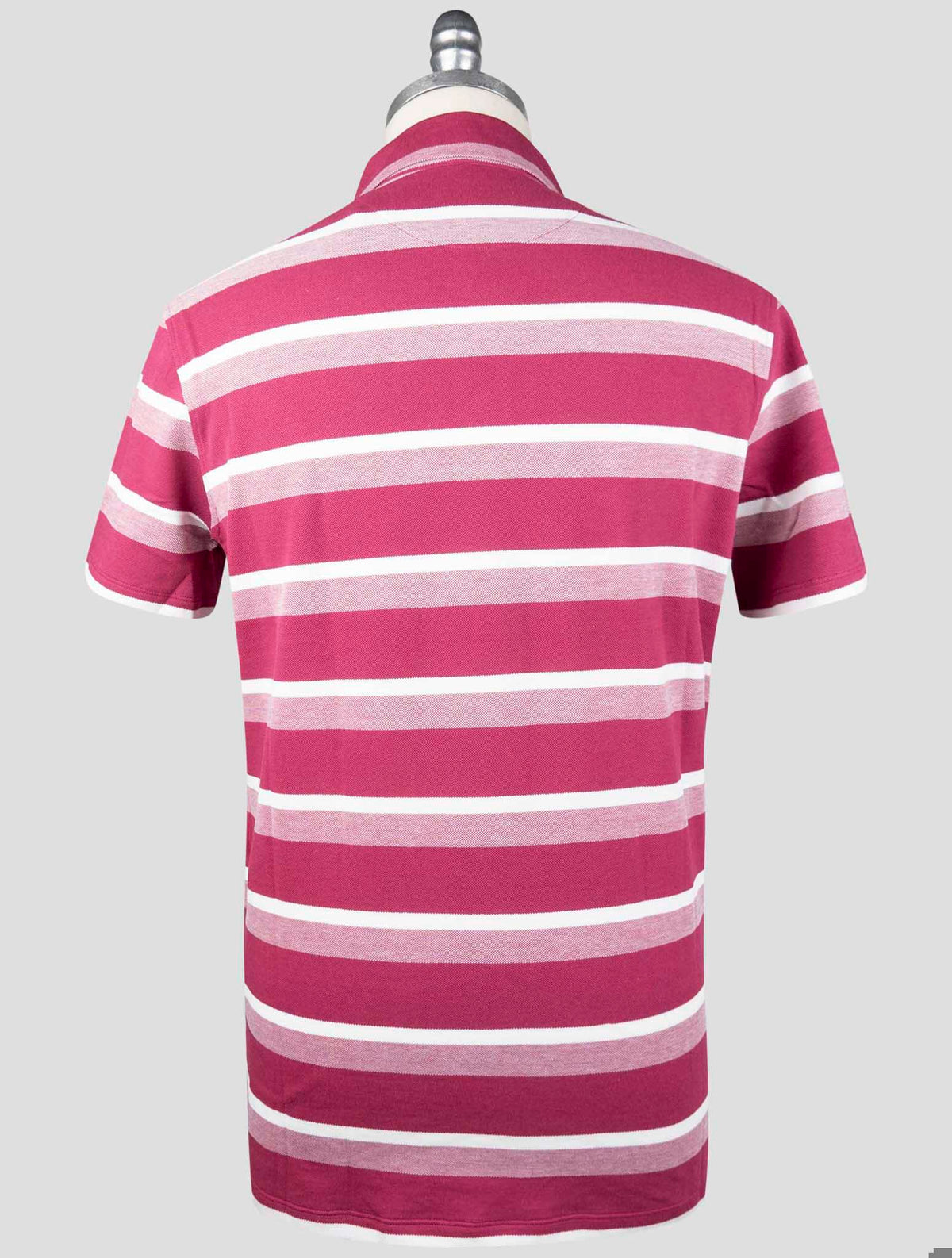 Isaia Violet White Cotton Polo