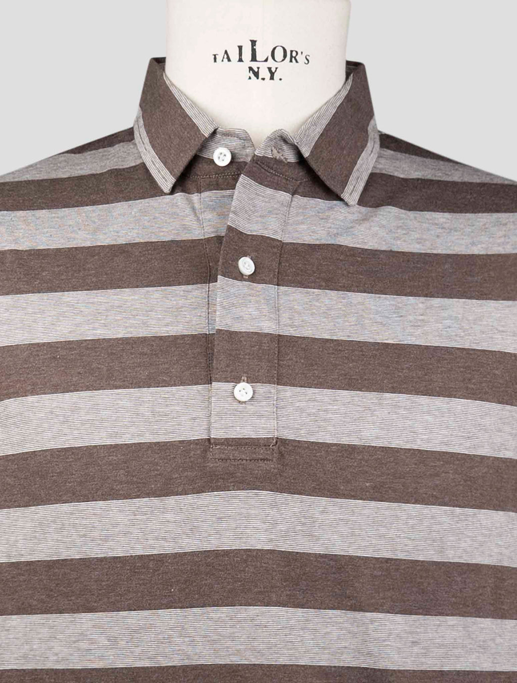 Isaia Gray Cotton Polo