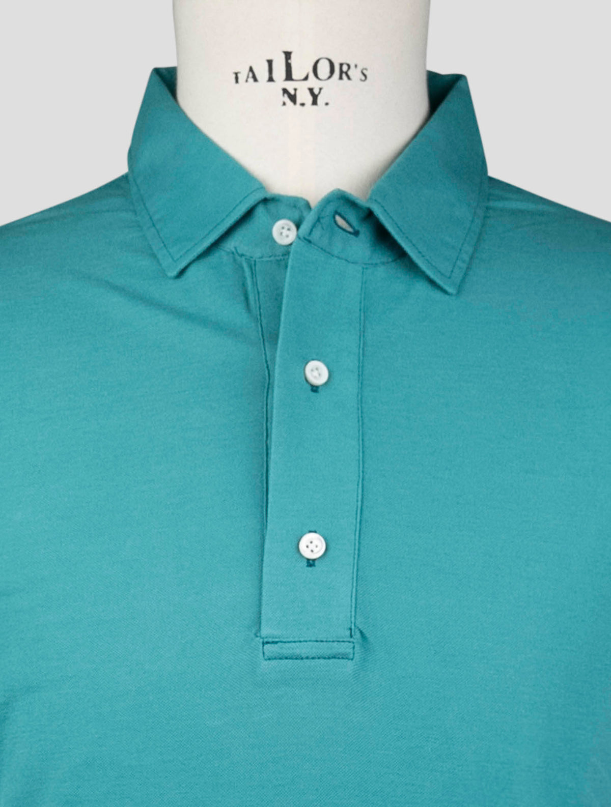 Isaia Green Cotton Polo
