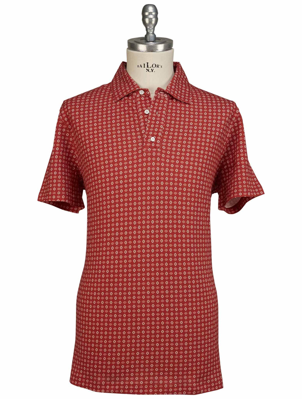 Isaia Red Cotton Polo