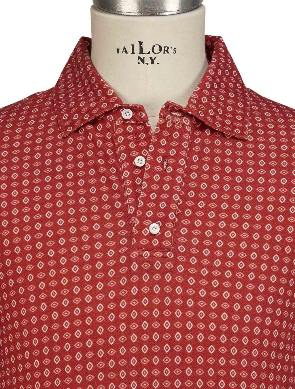 Isaia Red Cotton Polo
