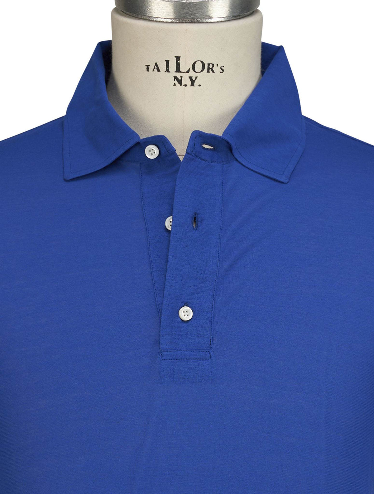 Isaia Blue Cotton Polo