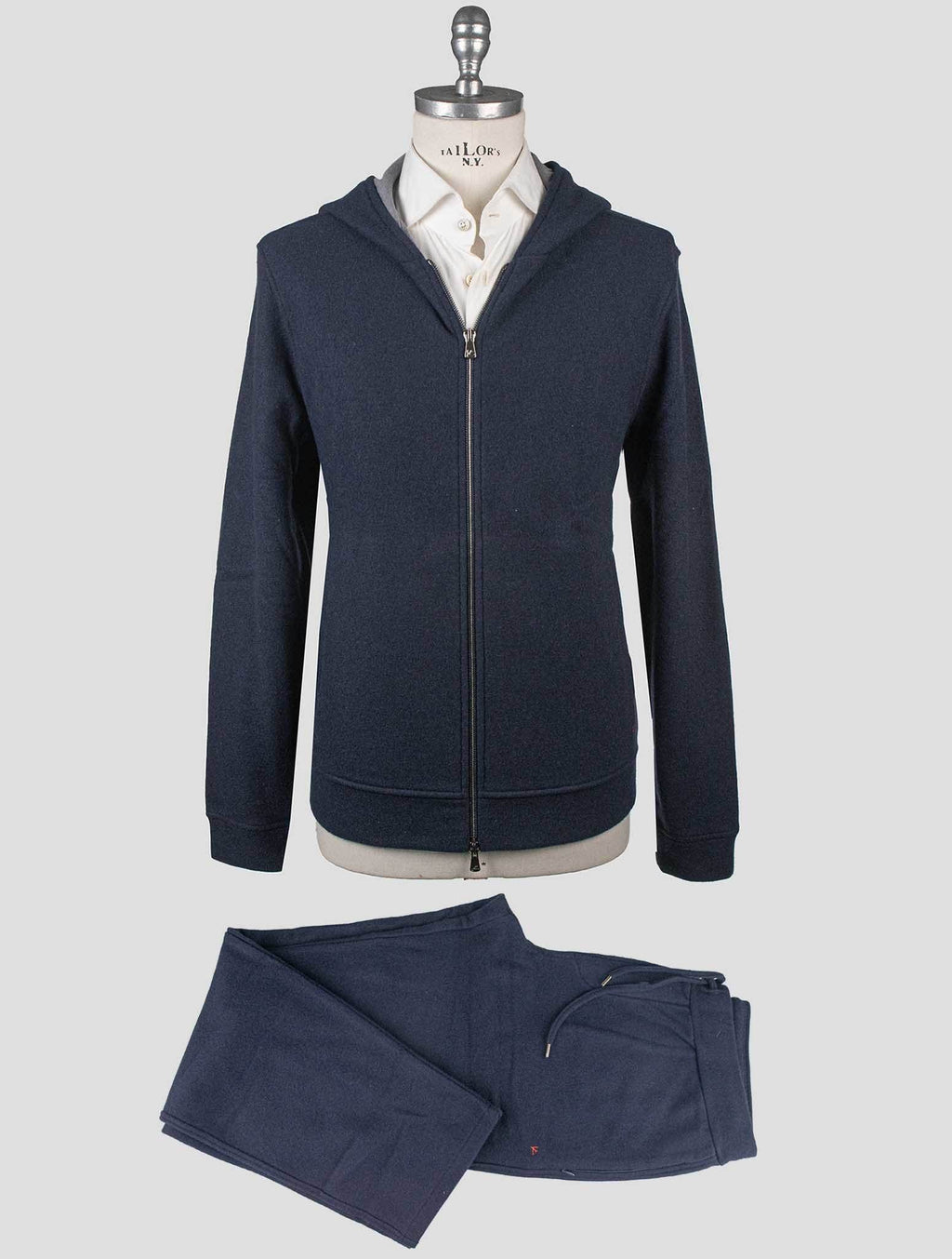 Isaia Blue Virgin Wool Cashmere Tracksuit