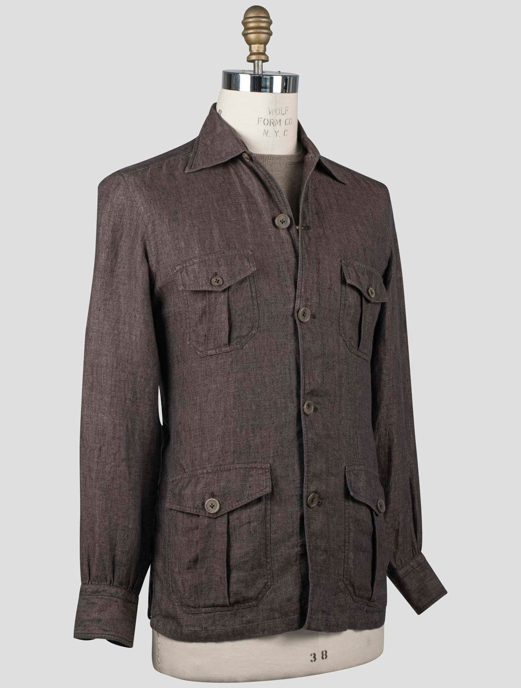 Fioroni Fioroni Brown Cotton Overshirt Brown 001