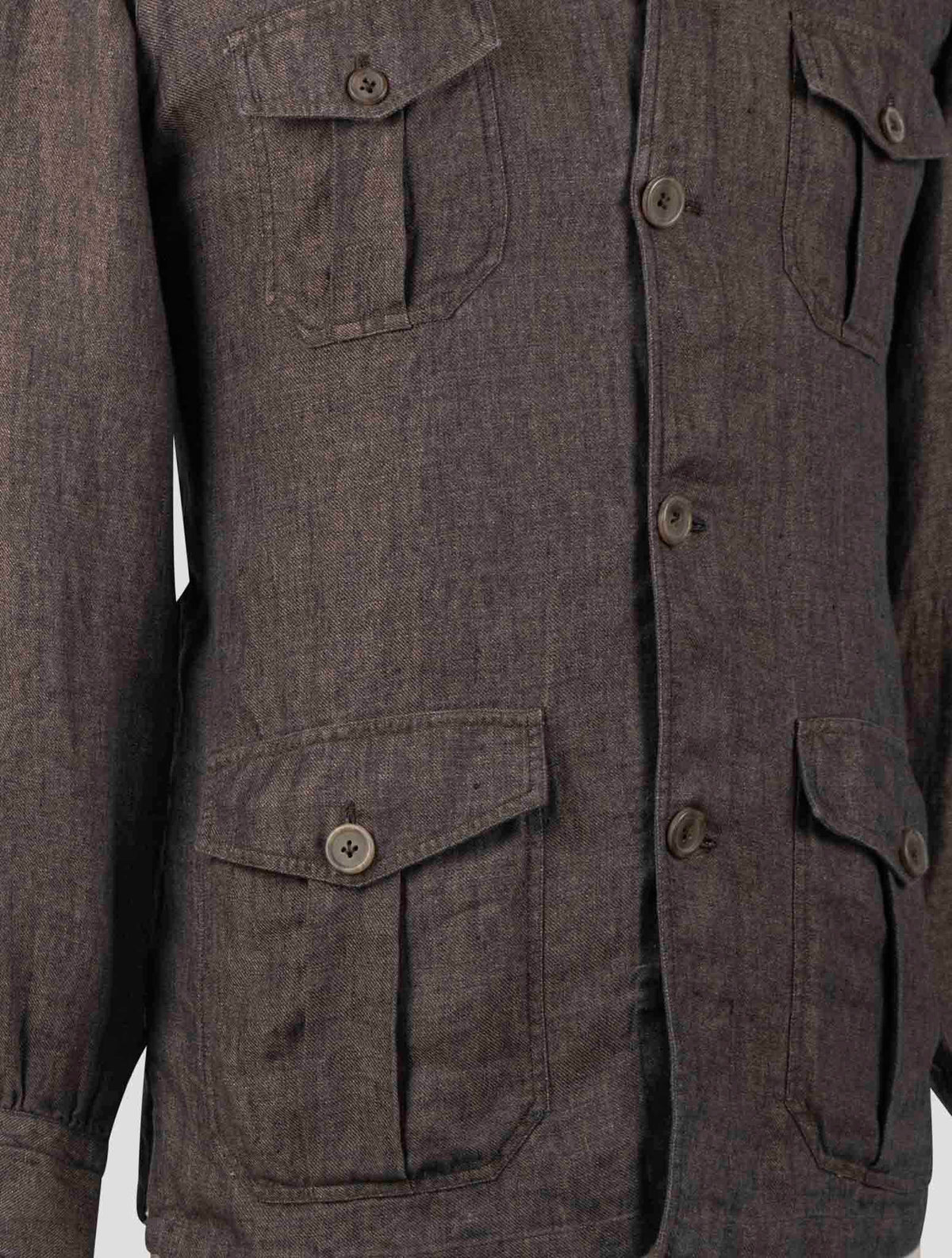 Fioroni Brown Cotton Overshirt