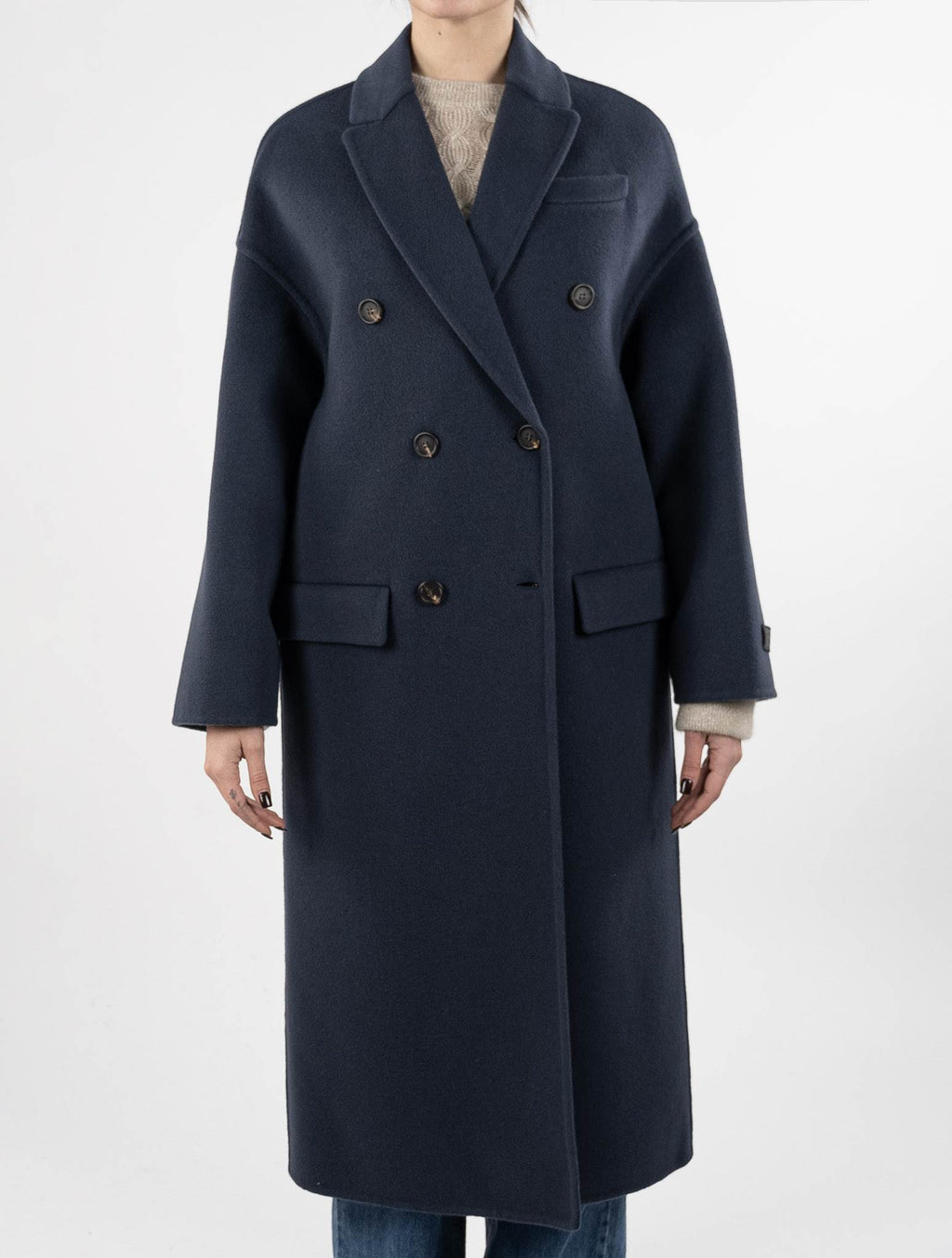 Brunello Cucinelli Brunello Cucinelli Blue Virgin Wool Cashmere Overcoat Blue 000