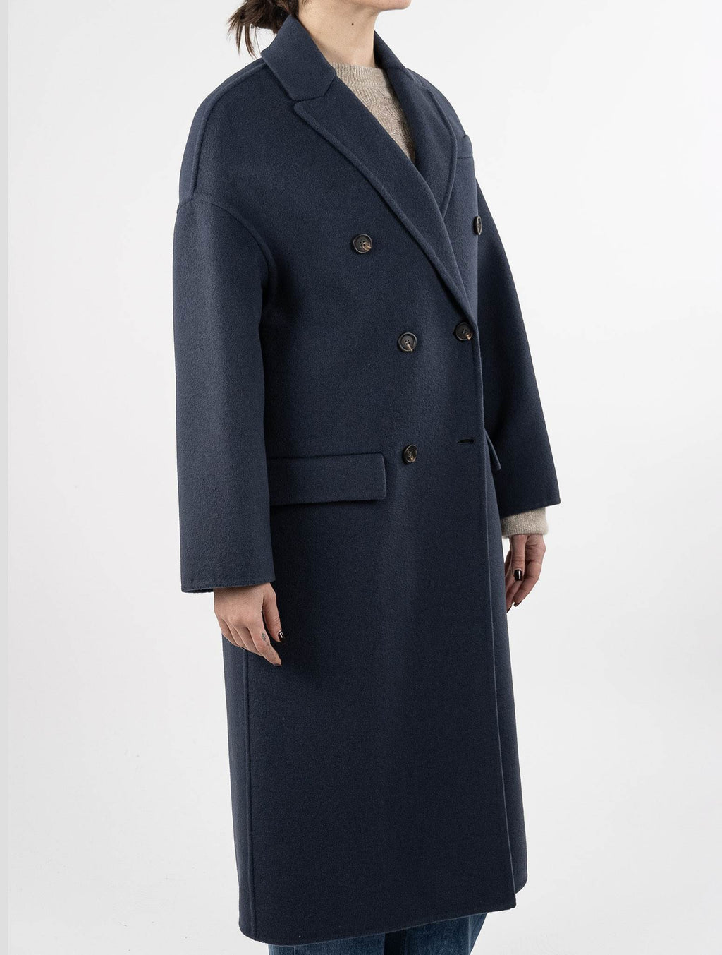 Brunello Cucinelli Brunello Cucinelli Blue Virgin Wool Cashmere Overcoat Blue 001