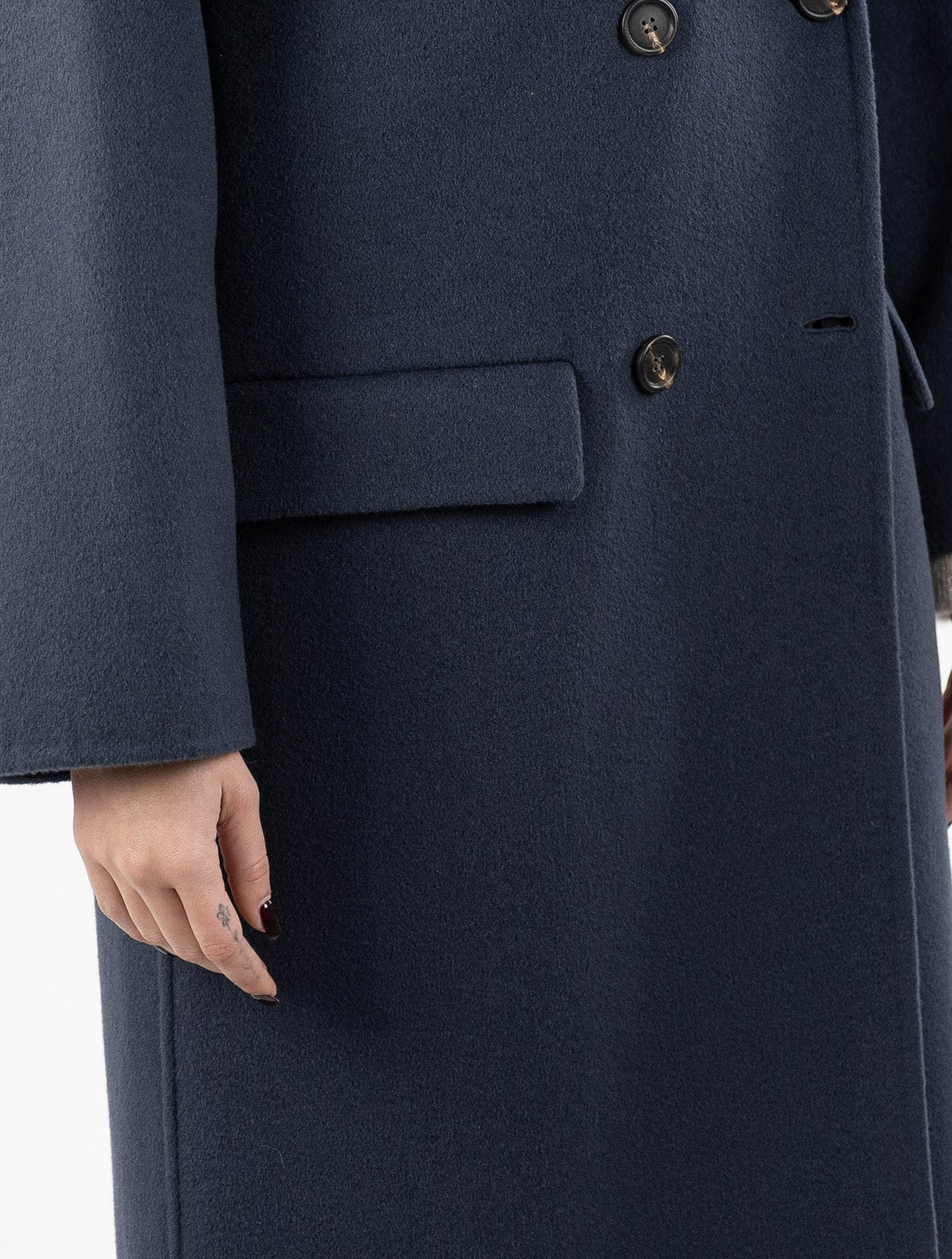 Brunello Cucinelli Blue Virgin Wool Cashmere Overcoat