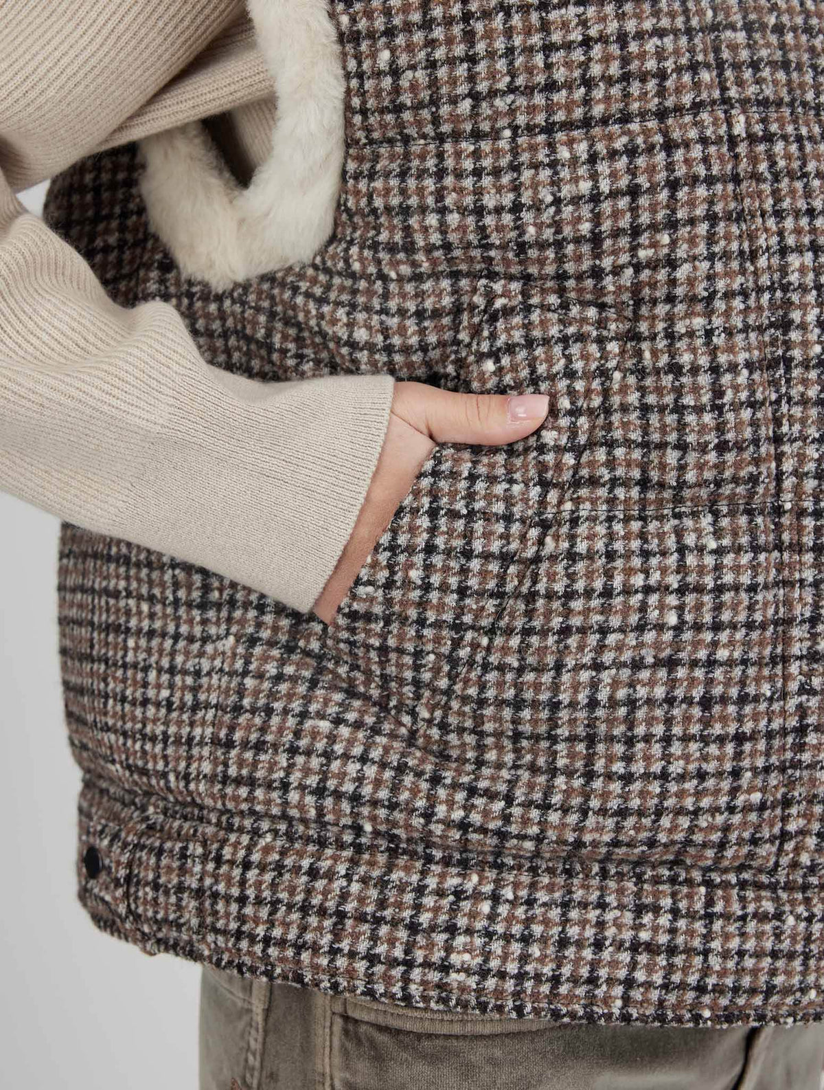 Brunello Cucinelli Multicolor Wool Alpaca Pl Coat Gilet Woman