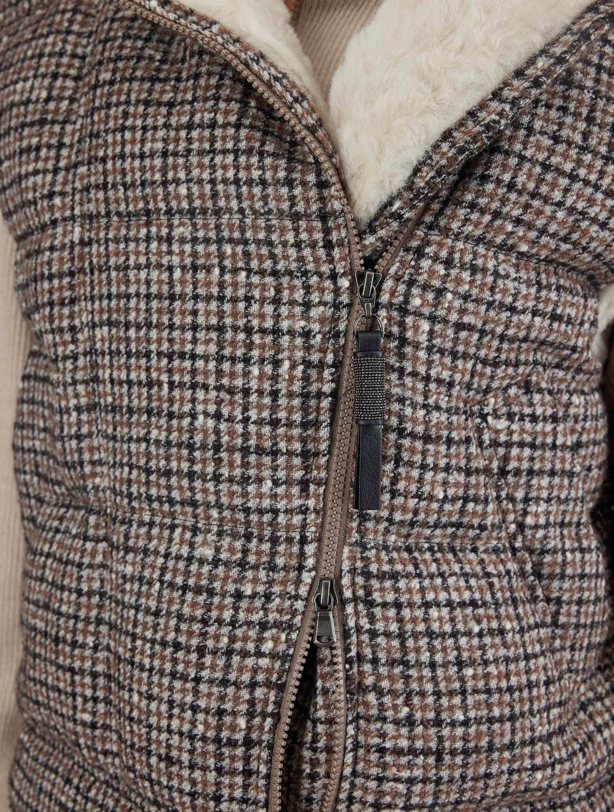 Brunello Cucinelli Multicolor Wool Alpaca Pl Coat Gilet Woman
