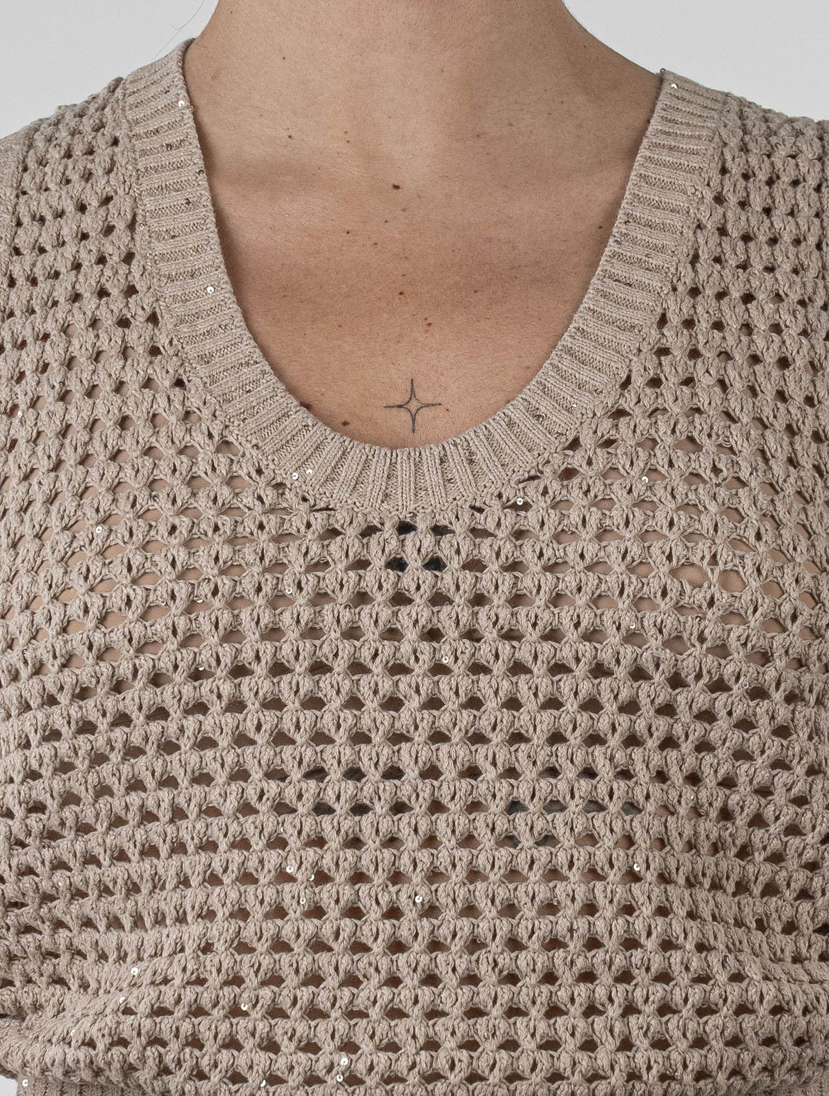 Brunello Cucinelli Beige Cotton Ea Tank Top