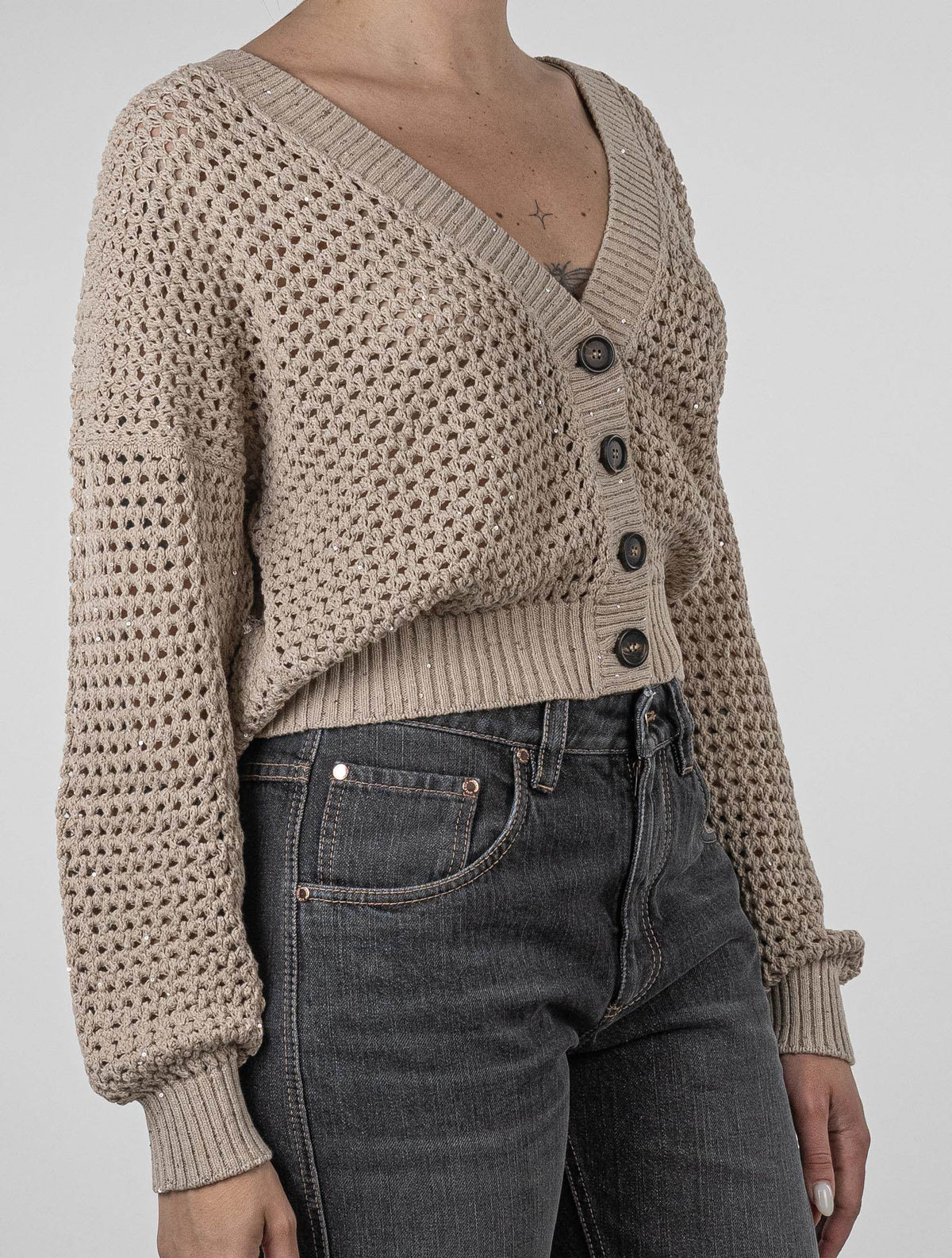 Brunello Cucinelli Brunello Cucinelli Beige Cotton Ea Cardigan Beige 001