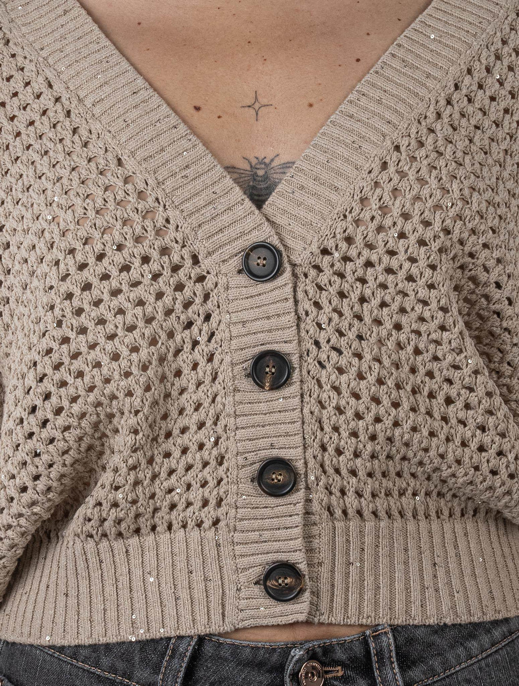 Brunello Cucinelli Beige Cotton Ea Cardigan