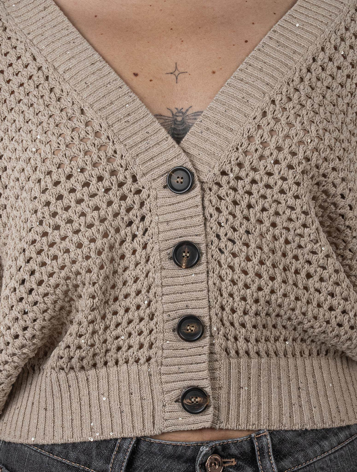 Brunello Cucinelli Beige Cotton Ea Cardigan