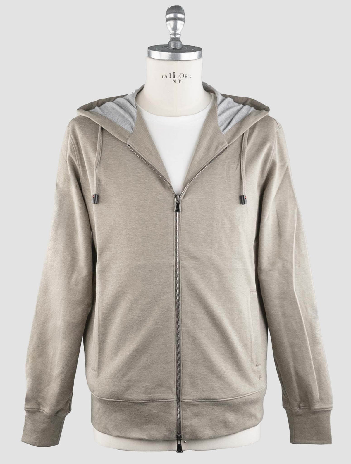 Isaia Isaia Green Cotton Pa weater Full Zip Hood Green 000