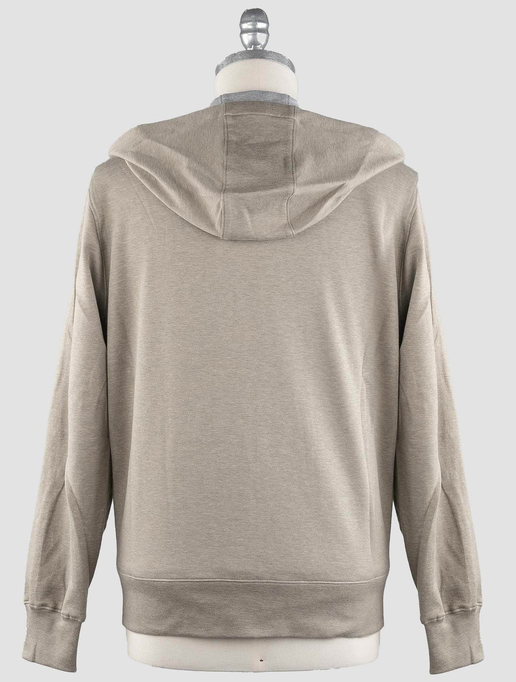 Isaia Green Cotton Pa Sweater Full Zip Hood