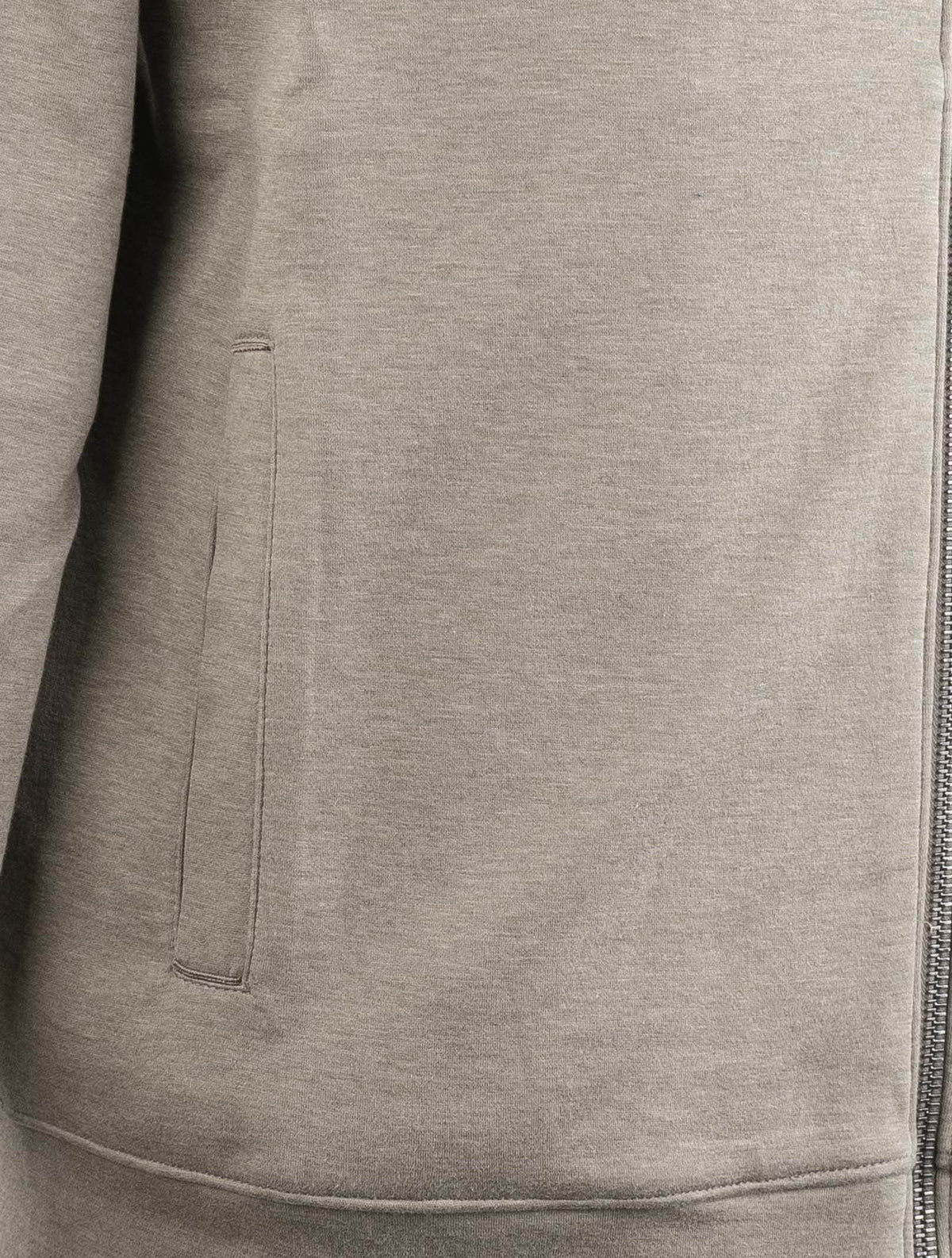 Isaia Green Cotton Pa Sweater Full Zip Hood