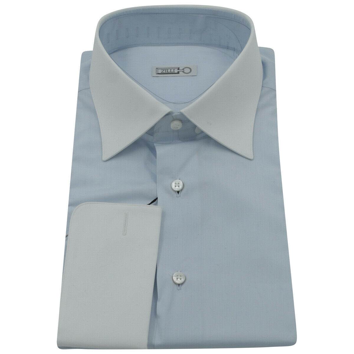 Zilli Zilli Light Blue Cotton Shirt MOD Daniel Light Blue 000