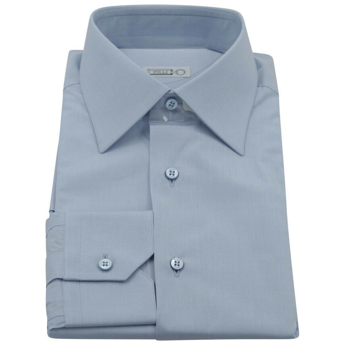Zilli Zilli Light Blue Cotton Shirt MOD Ben Light Blue 000