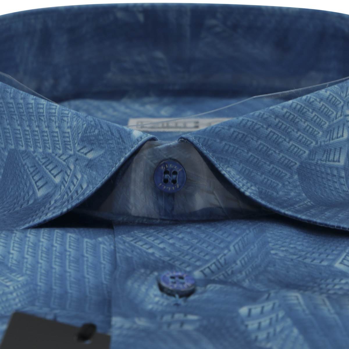 Zilli Zilli Blue Silk Shirt Mod Ian Blue 001