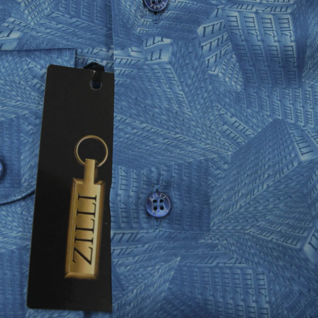 Zilli Blue Silk Shirt Mod Ian