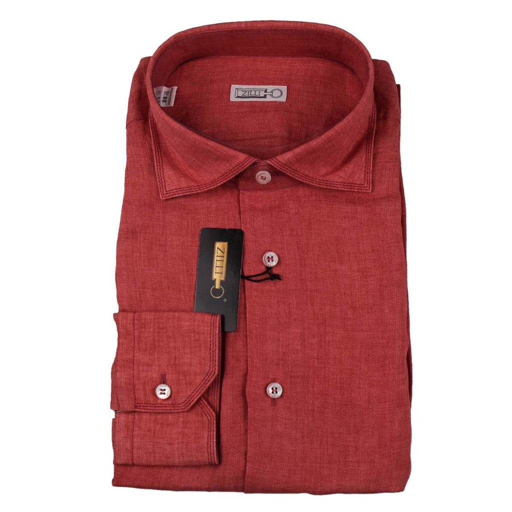 Zilli Zilli Red Linen Shirt Mod ALEX Red 000