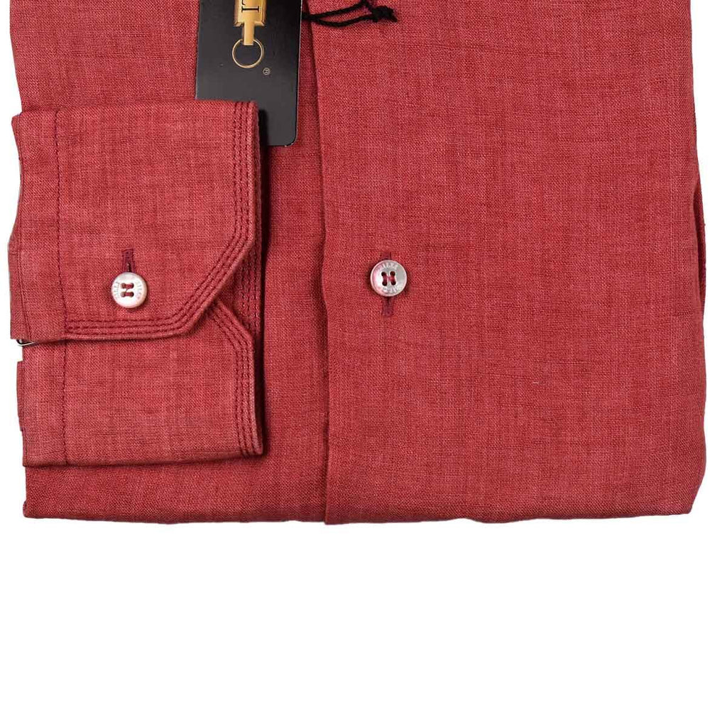 Zilli Zilli Red Linen Shirt Mod ALEX Red 001