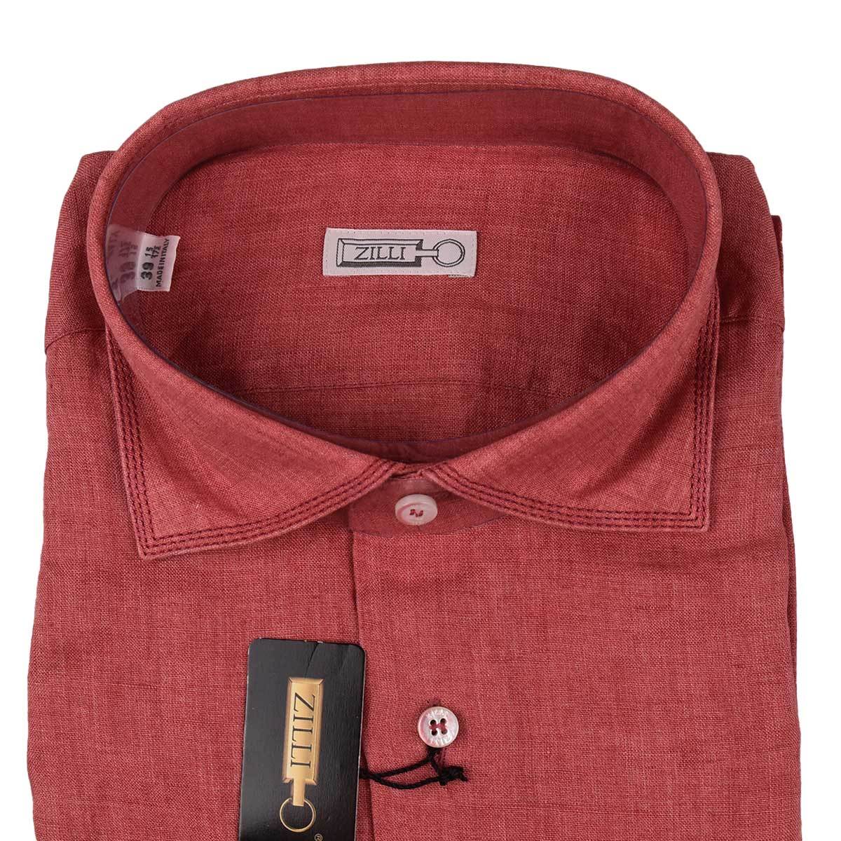 Zilli Red Linen Shirt Mod ALEX