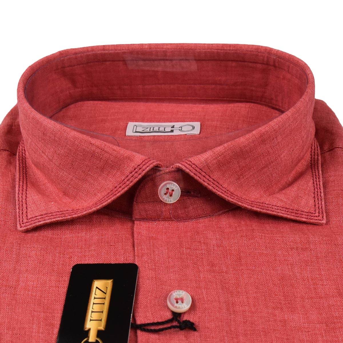 Zilli Red Linen Shirt Mod ALEX