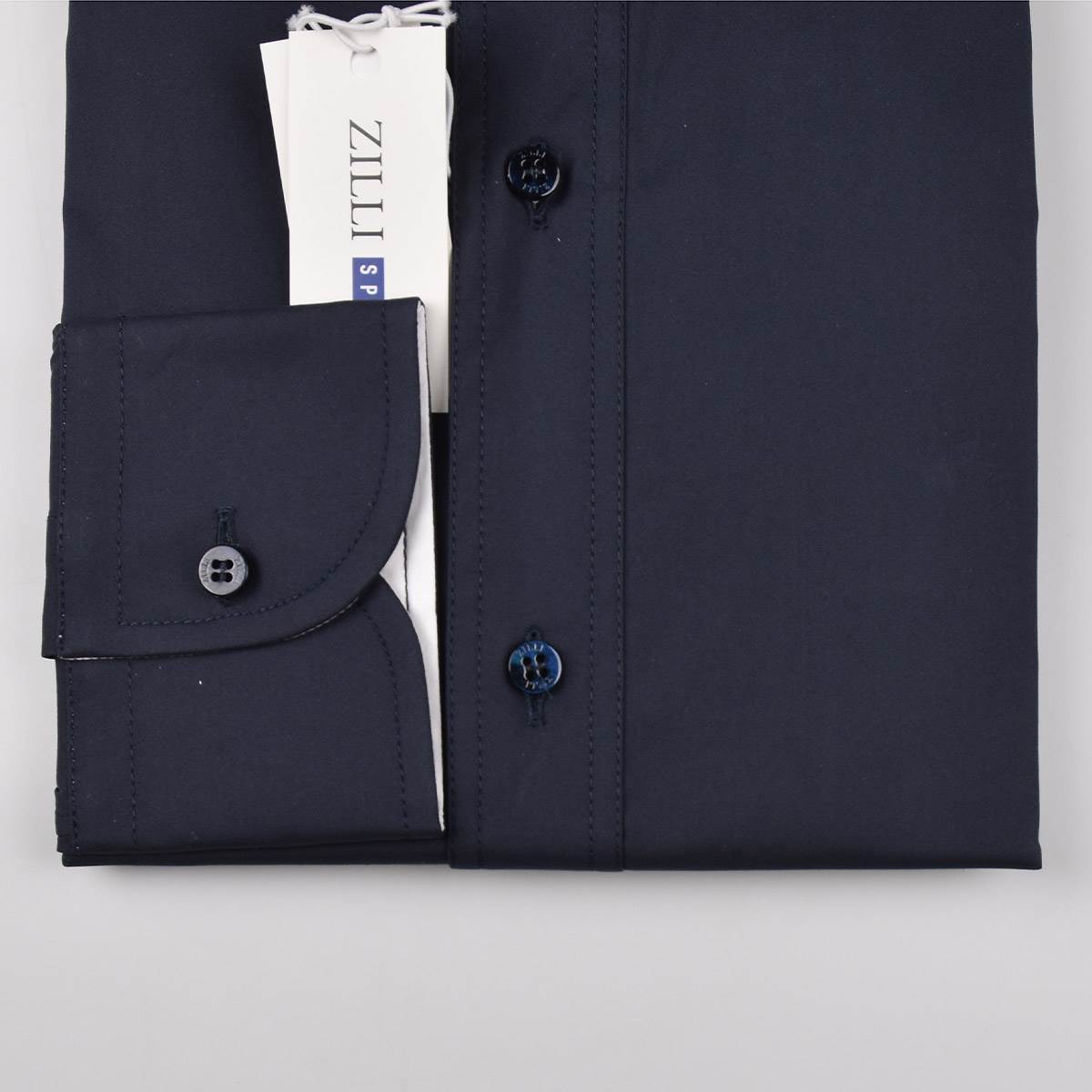 Zilli Zilli Sport Blue Cotton Korean Shirt MOD Albert Blue 001