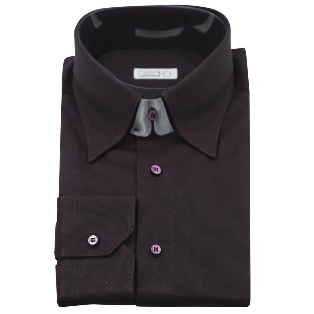 Zilli Zilli Burgundy Cotton Shirt Mod Lione Burgundy 000