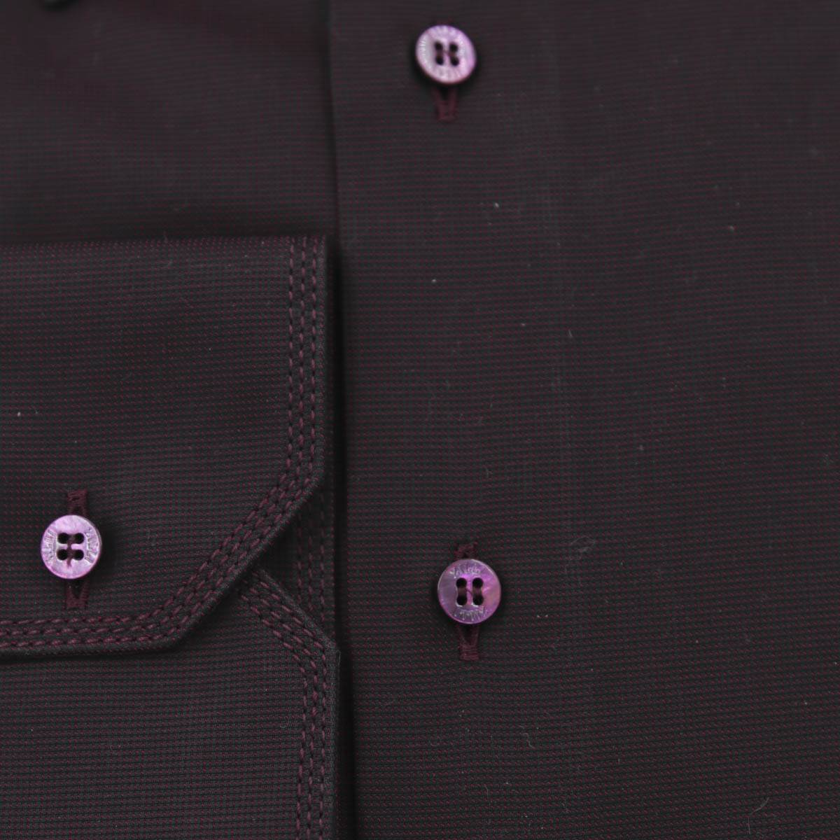 Zilli Burgundy Cotton Shirt Mod Lione